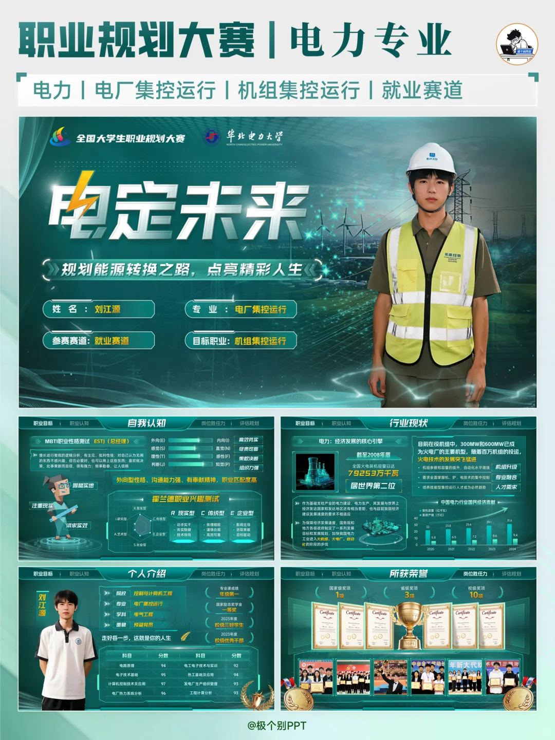 电力相关专业的职规赛PPT怎么做？