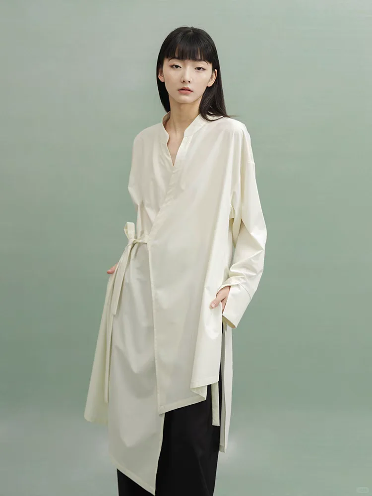 新中式不规则白衬衫【附裁剪图】