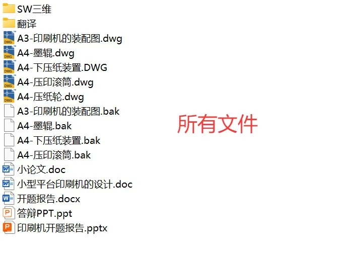 小型平台印刷机的设计【印刷机械