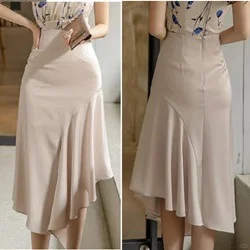 不规则设计感鱼尾半身裙✂️服装裁剪图