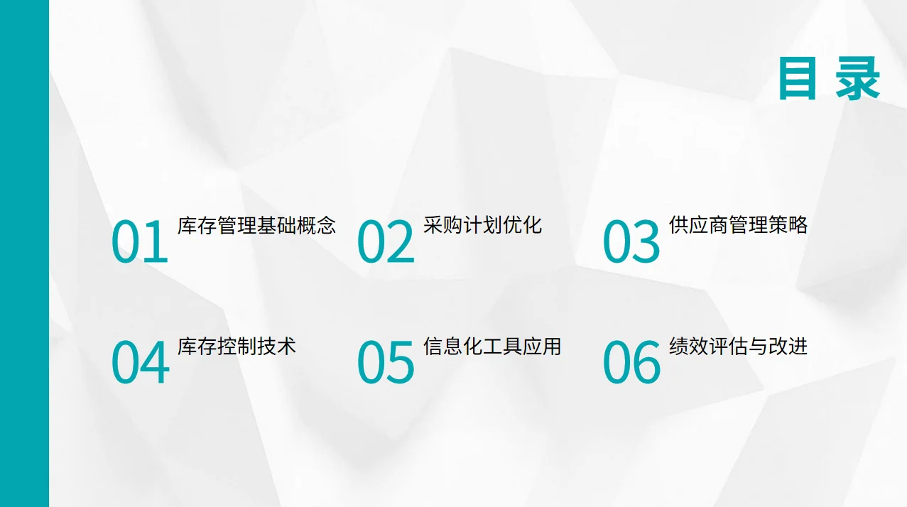 采购如何降低库存PPT