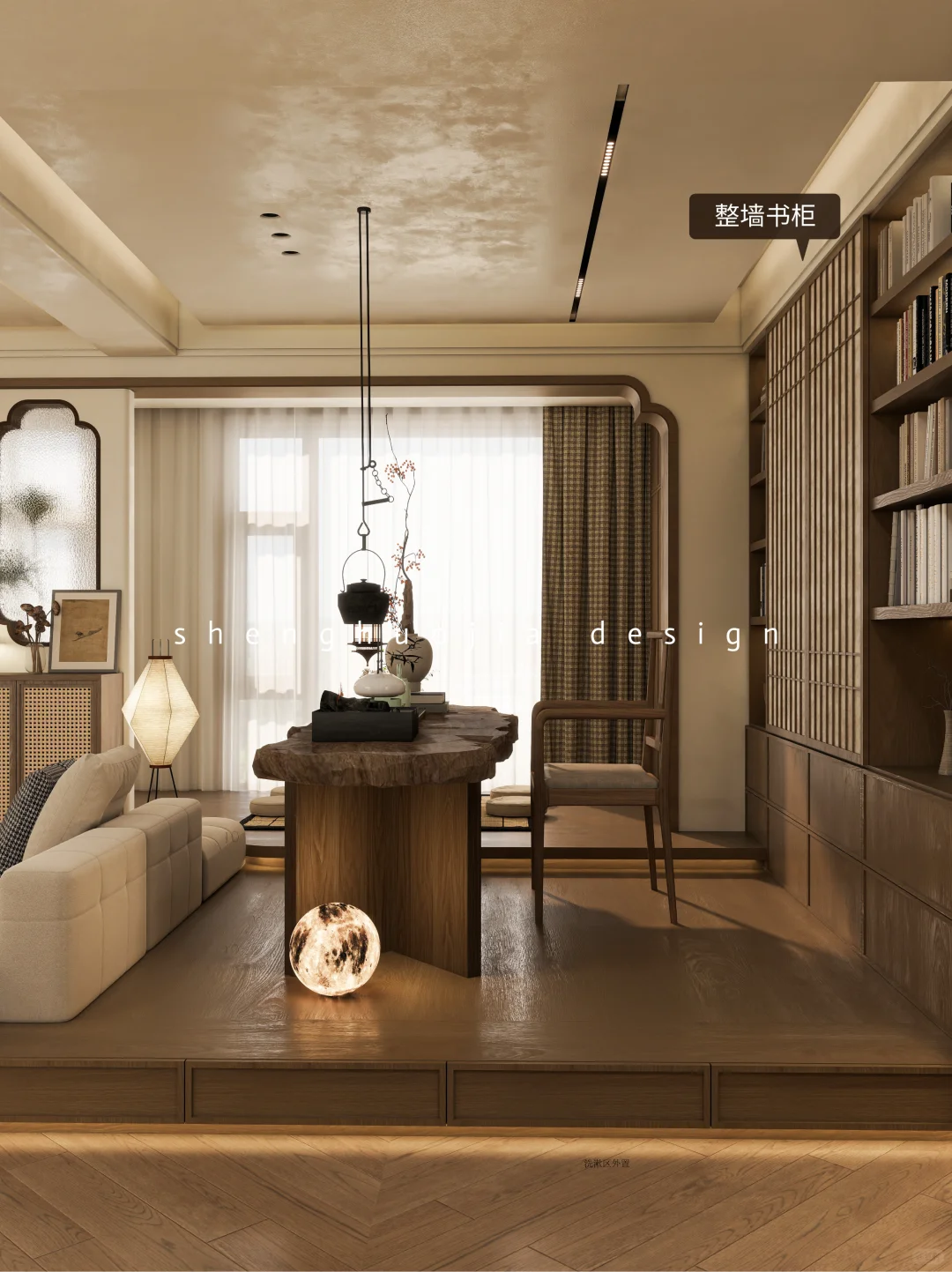 拆墙换下沉客厅+书房,业主说空间利用赚翻