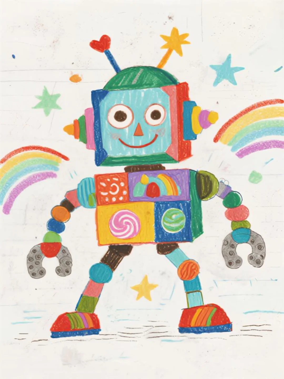 儿童创意手绘机器人