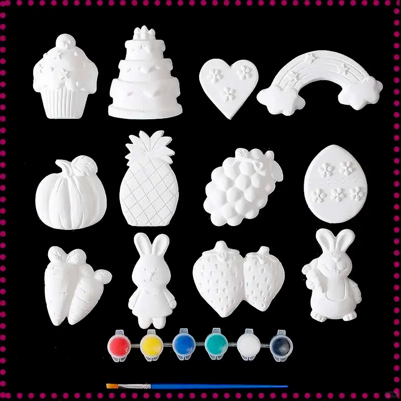 涂色石膏娃娃，儿童手工超有趣?