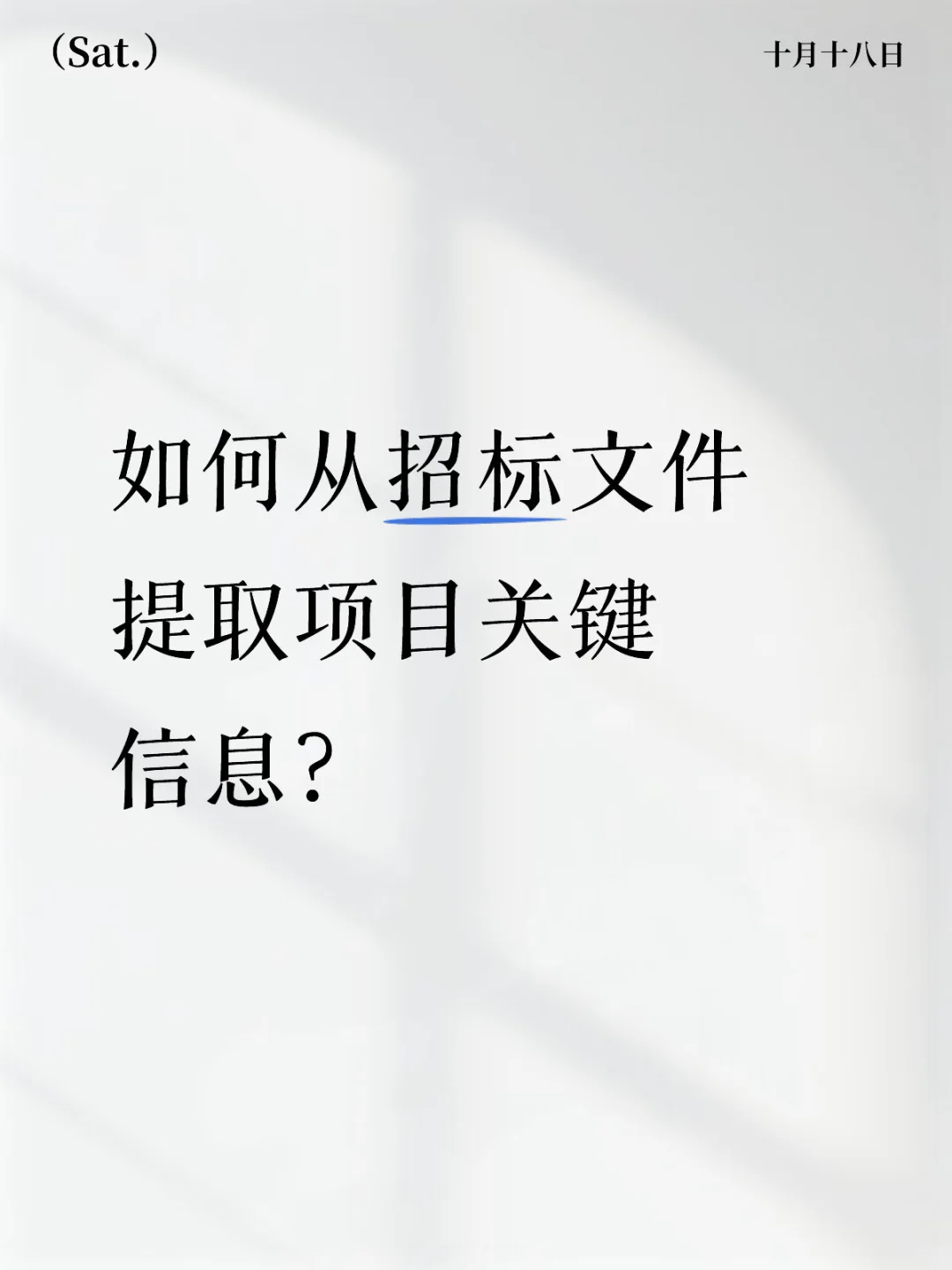 软考高项论文｜从招标文件提取项目信息