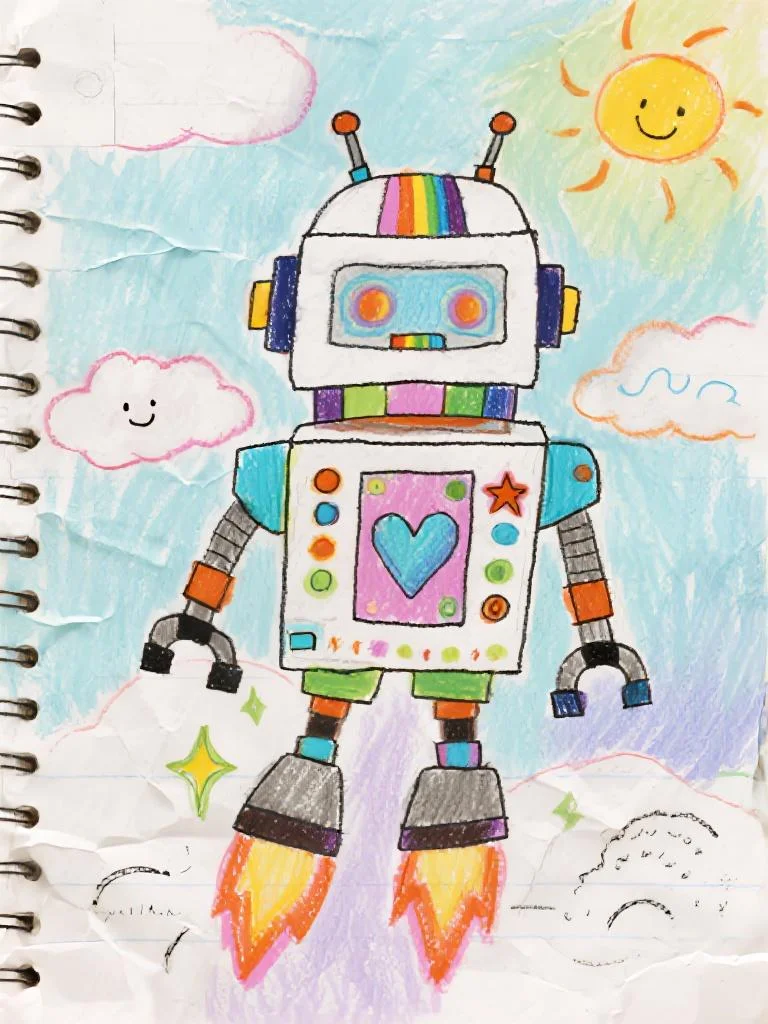 儿童创意手绘机器人