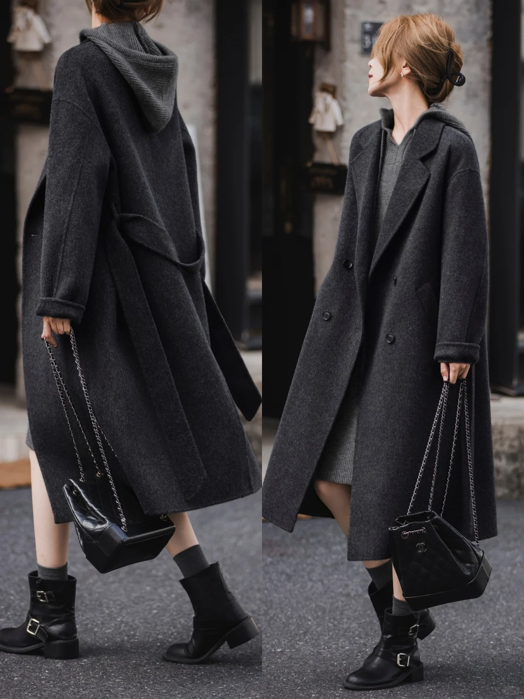 请查收??9套秋冬高智感格雷系穿搭
