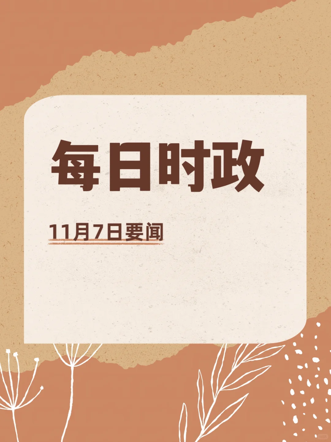每日时政11月7日?