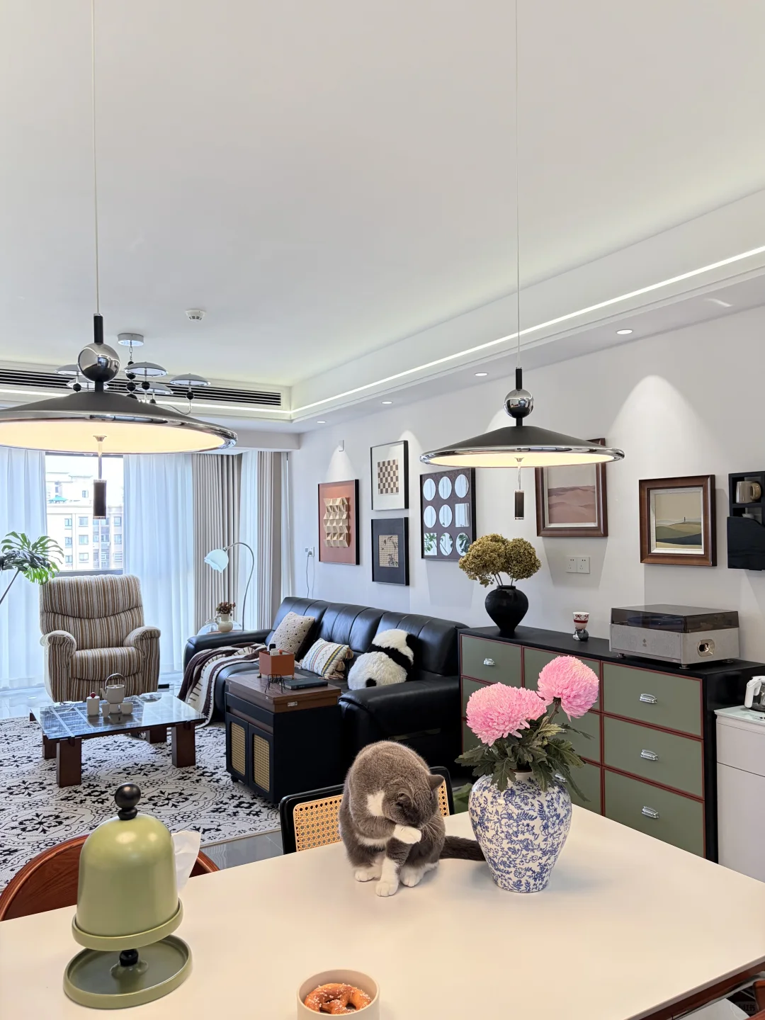 85㎡小户型,客餐厅一体就这样布置吧~