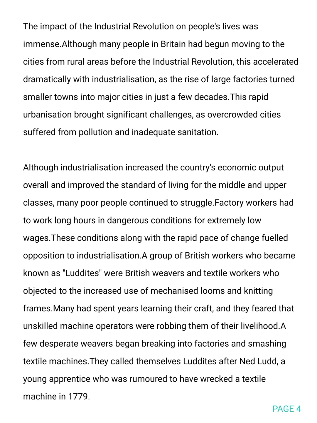雅思阅读The Industrial Revolution