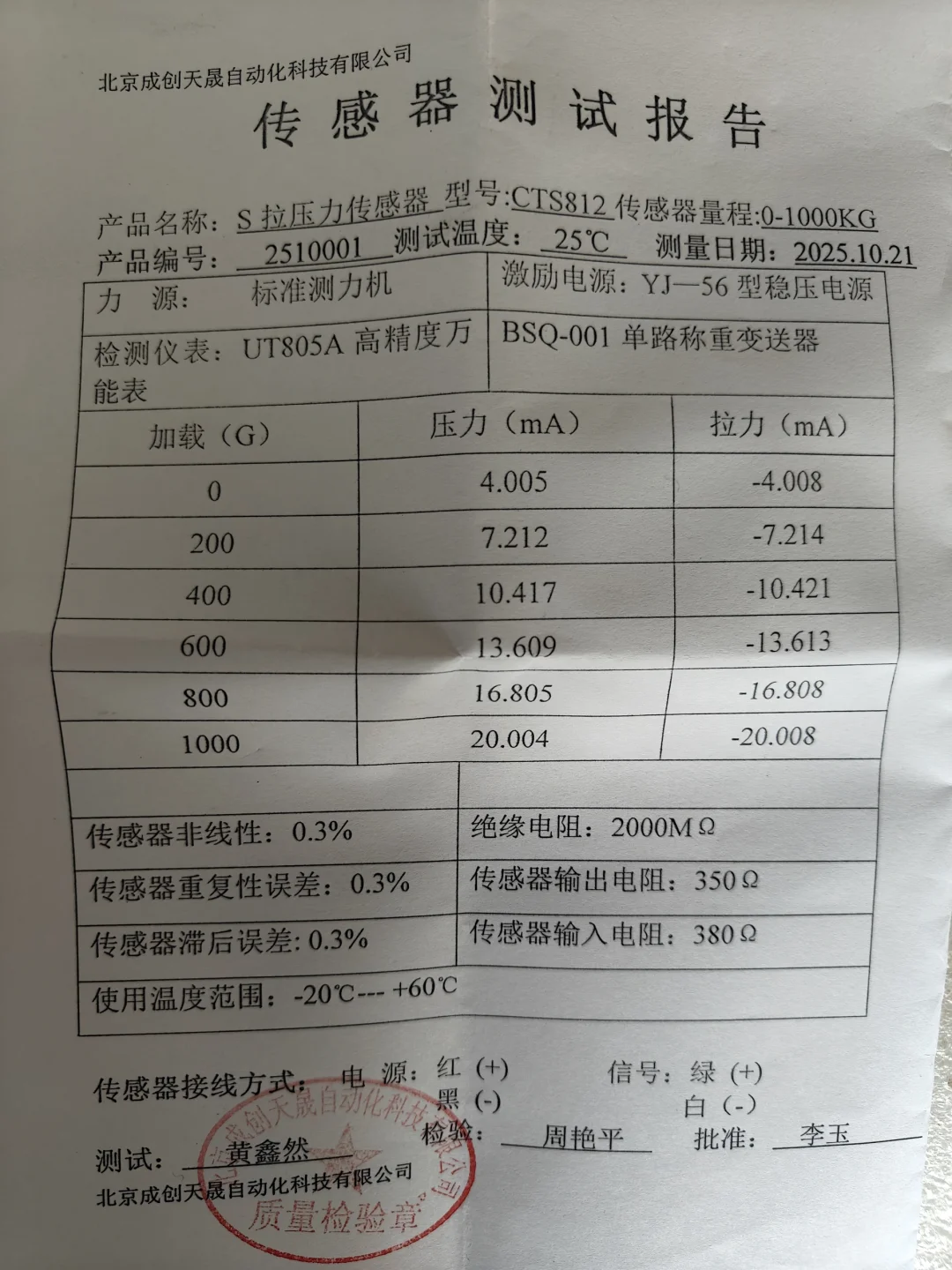 S型拉压力传感器