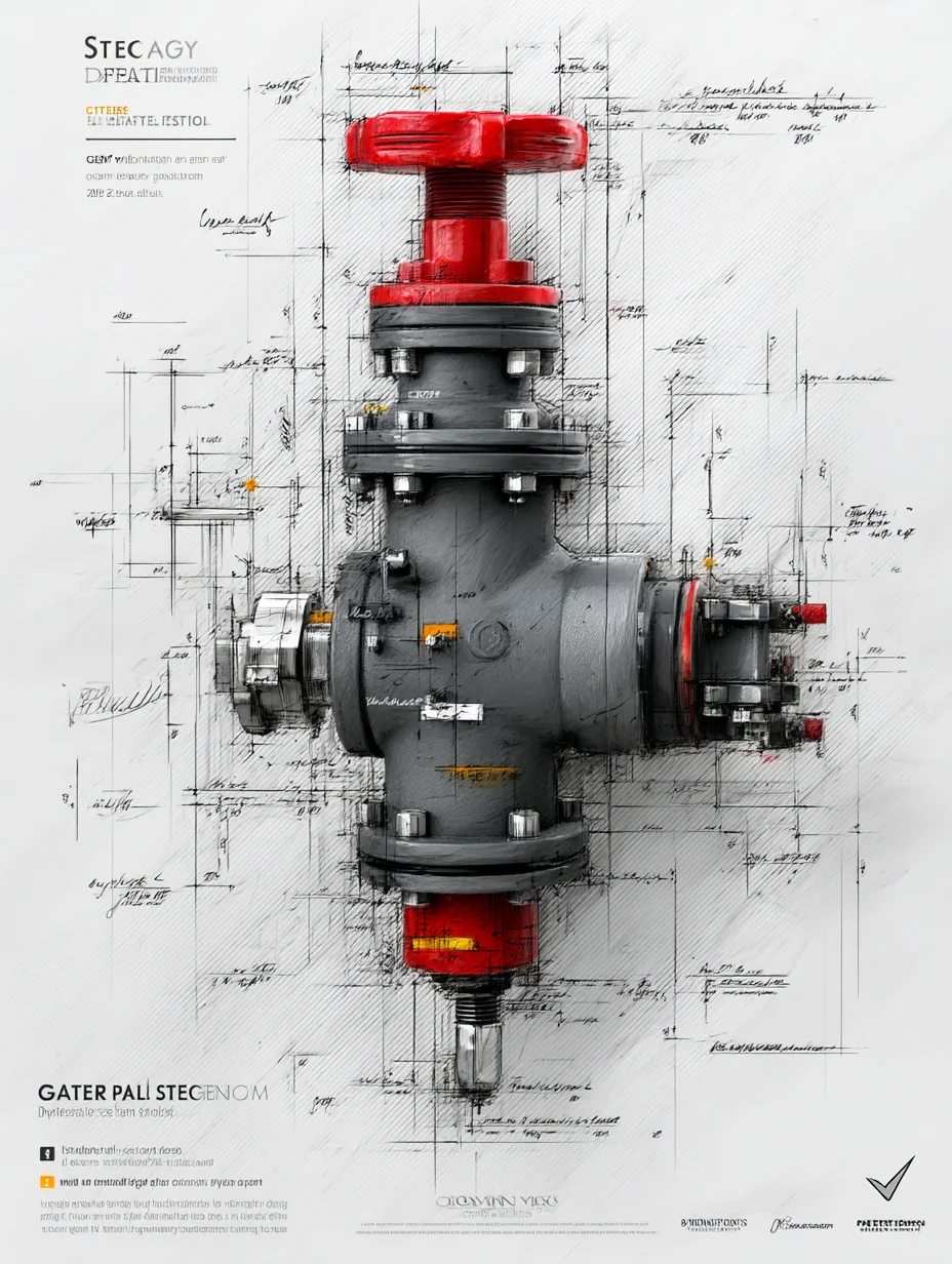 工业闸阀 设计手稿
