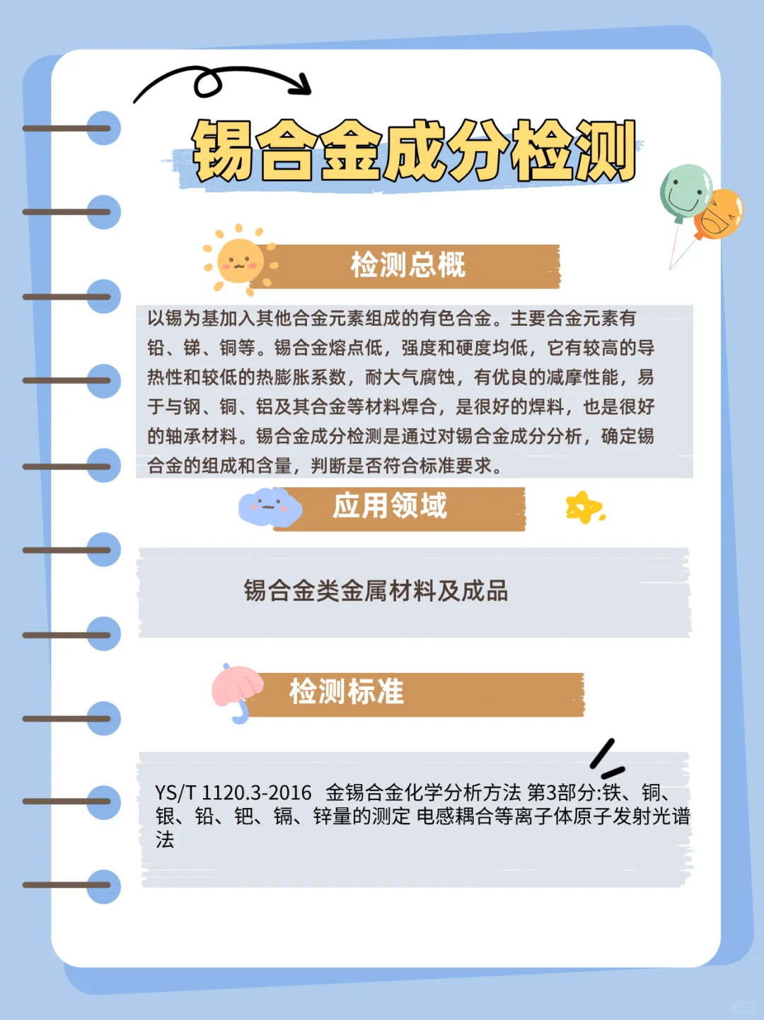 锡合金成分检测