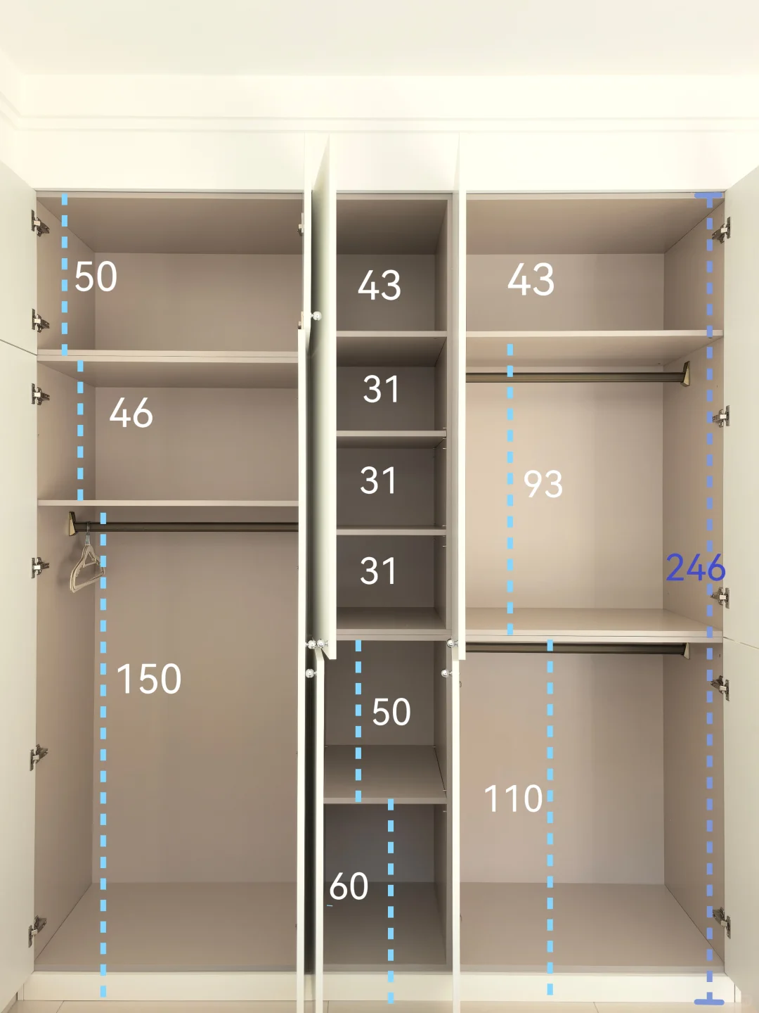从小红书抄来的衣柜 落地成功（附尺寸）