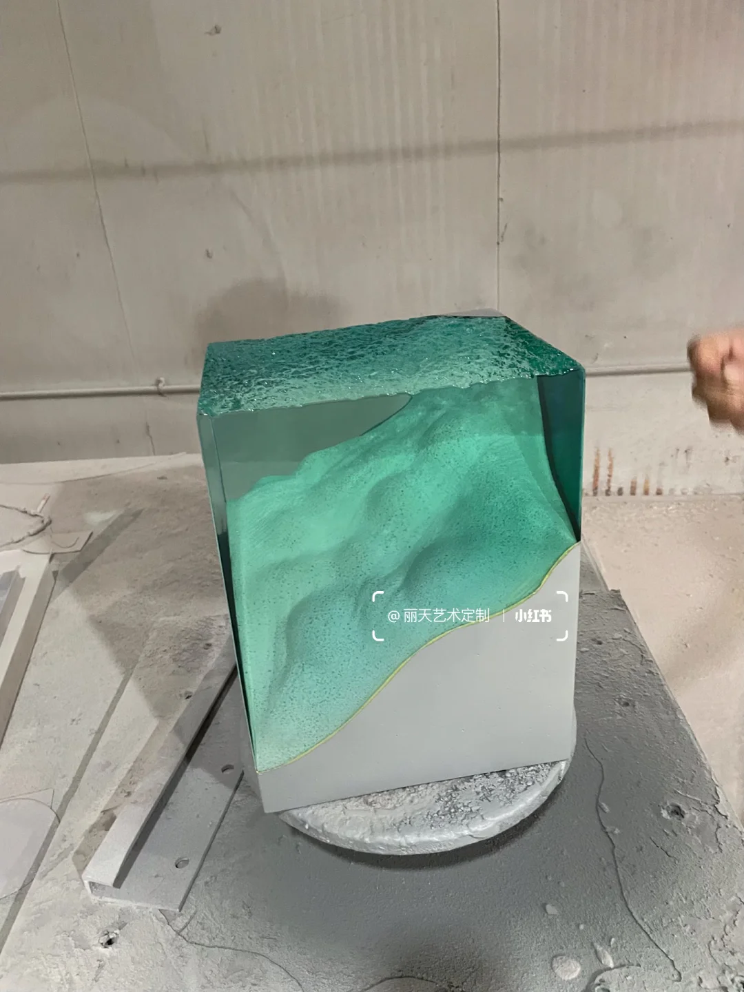 树脂艺术装置，凝固的海洋，感受自然的魅力