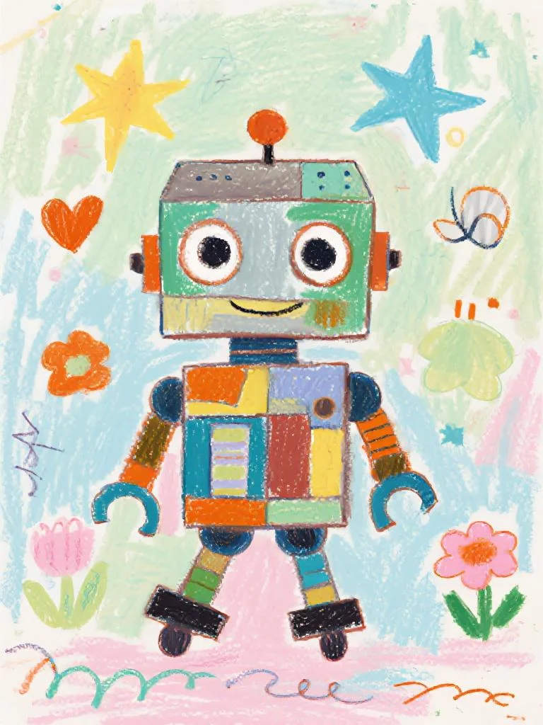 儿童创意手绘机器人