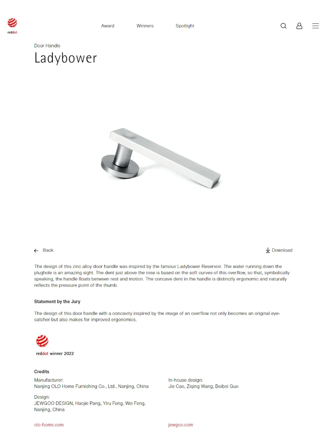 锌合金门把手-Ladybower