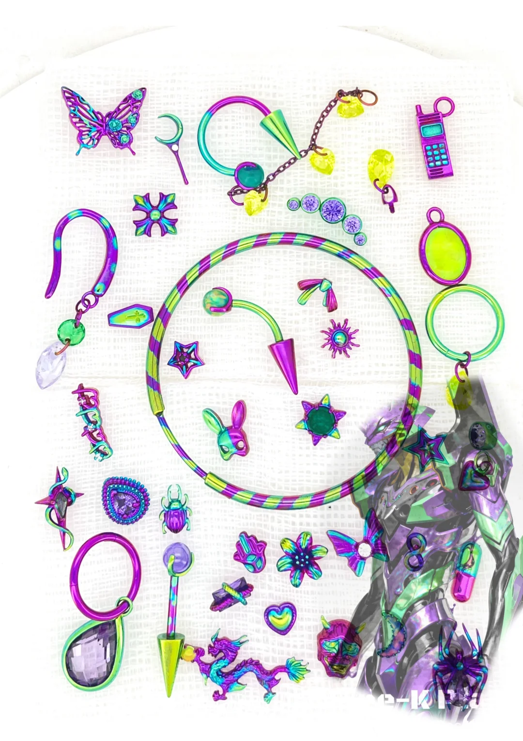 超值钛合金耳钉EVA初号机盲盒来袭