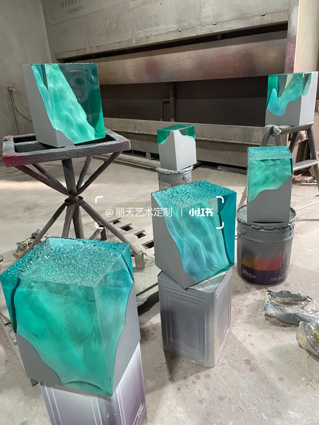 树脂艺术装置，凝固的海洋，感受自然的魅力