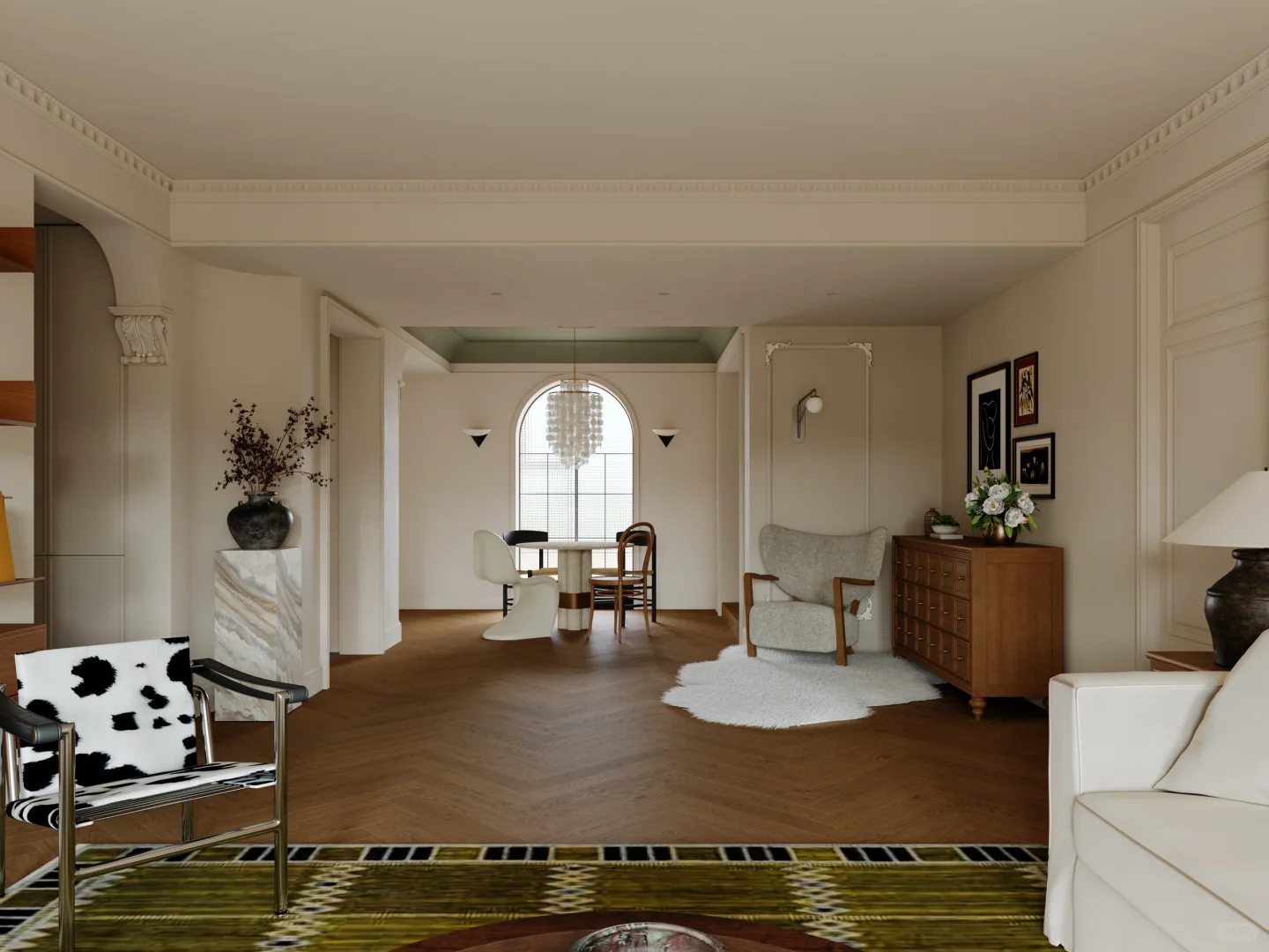 164㎡中古风老房改造，梳理家的布局（附图纸）