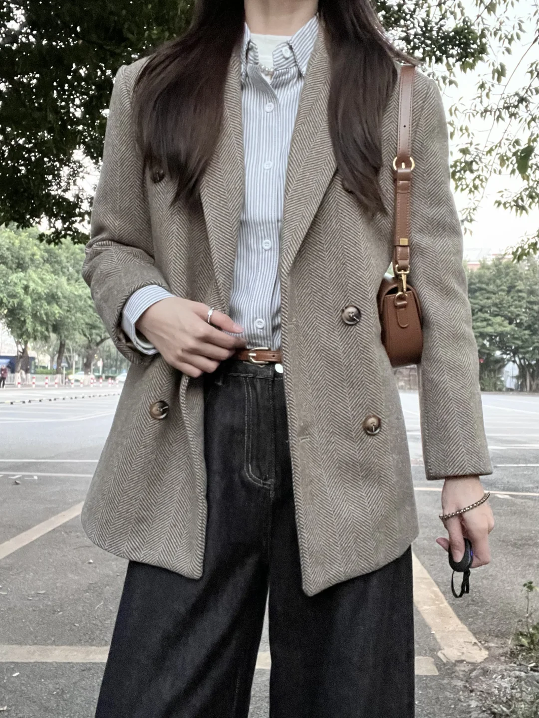 我愿称之秋冬高智感干练气质上班通勤叠穿！