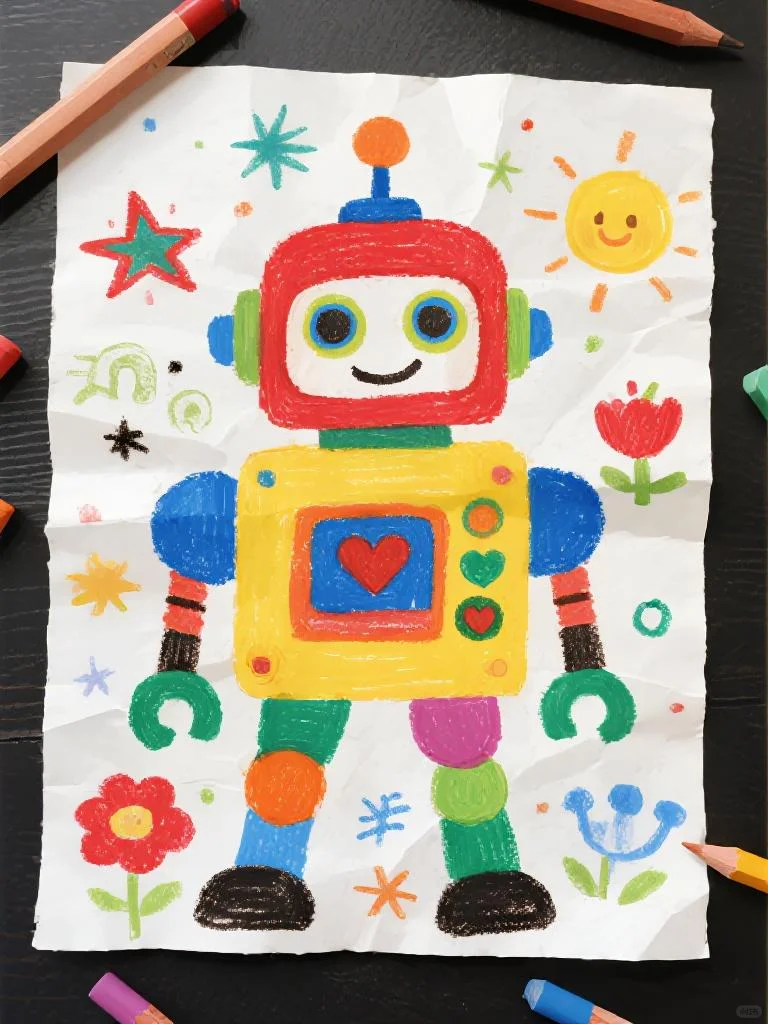 儿童创意手绘机器人