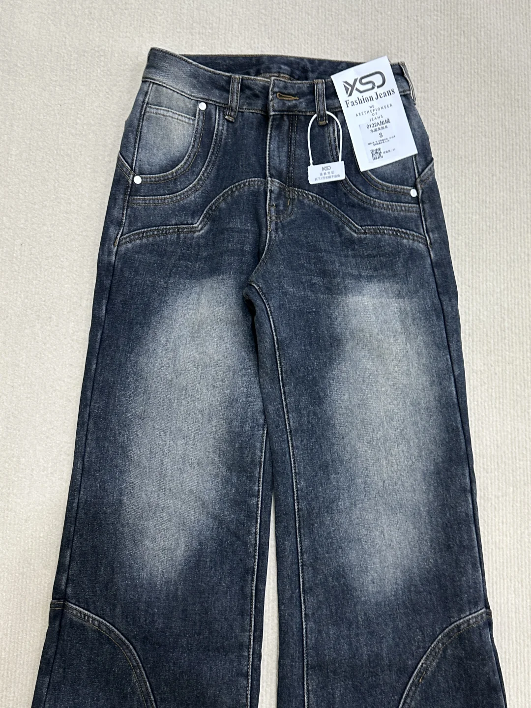 测评已出 不是平替 水泥灰加绒加厚牛仔裤