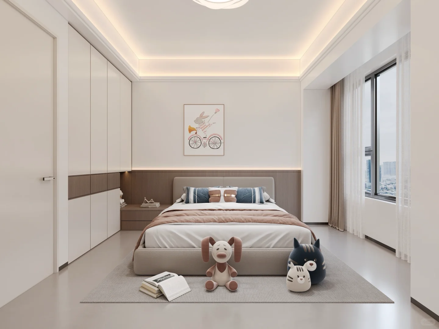 近期案例|中交滨海一家四口简约风的家