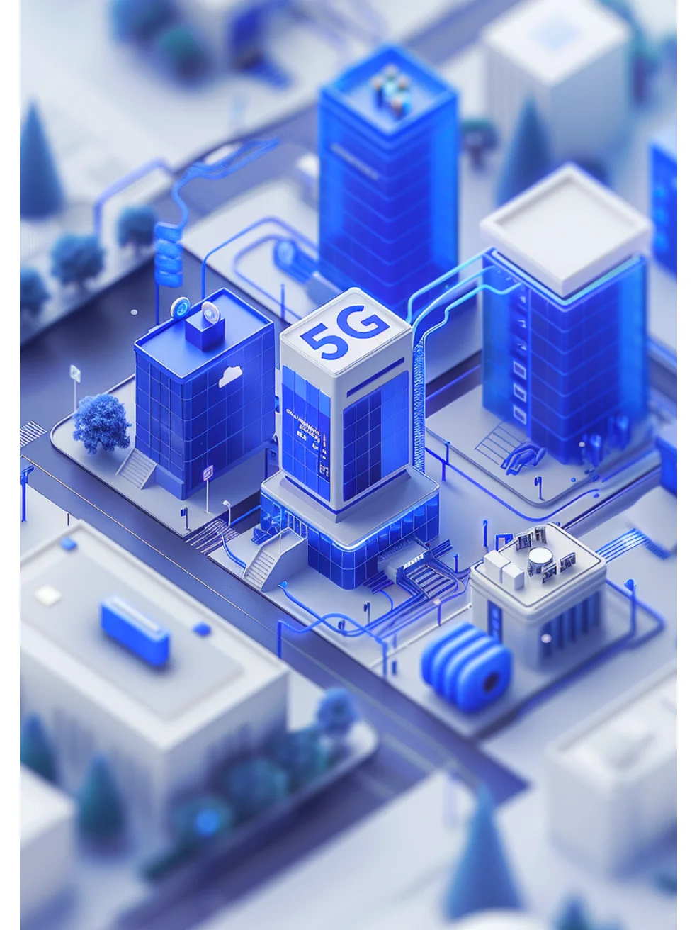 通信 | 91 Midjourney 科技城市5G场景3D