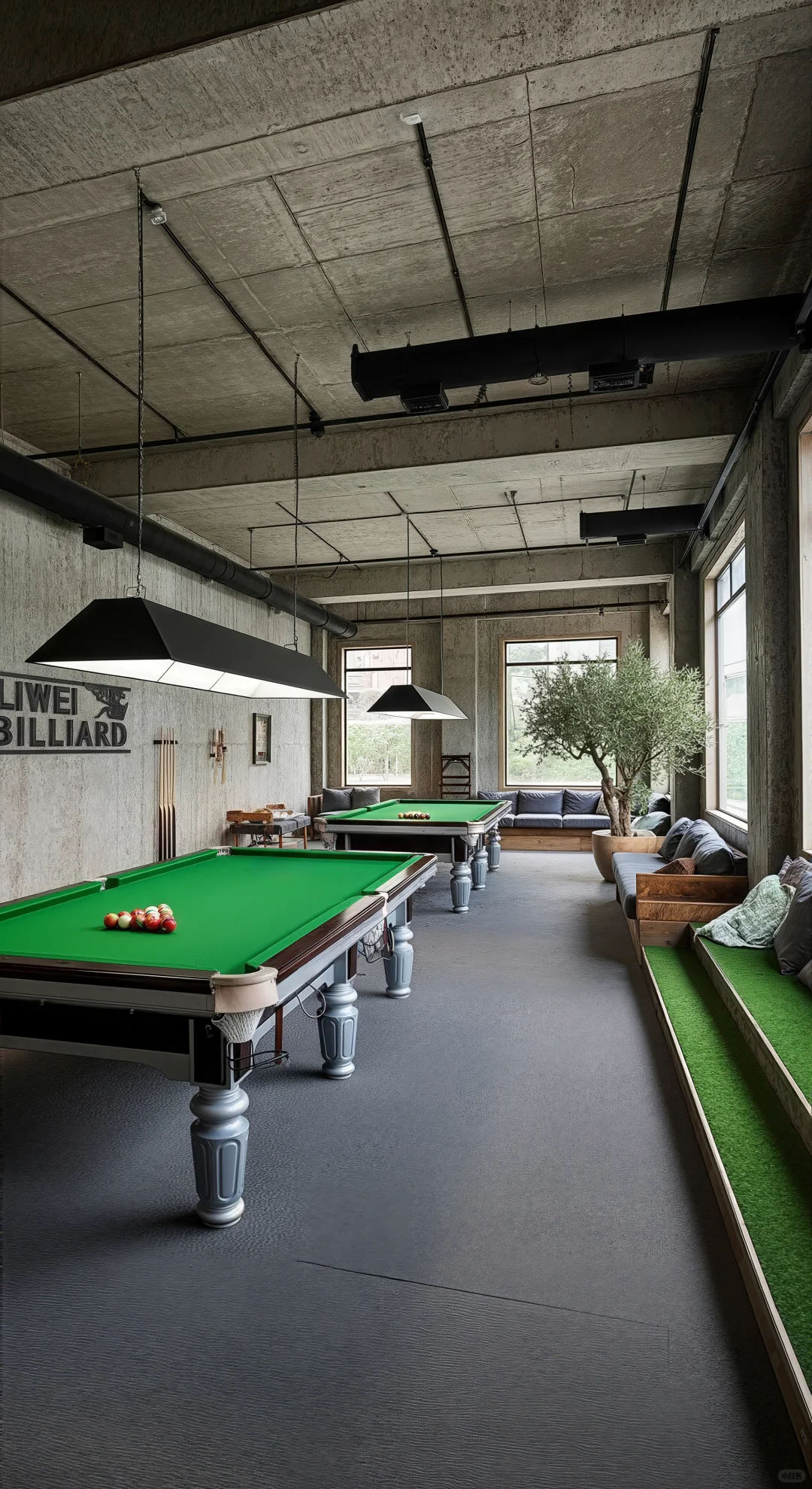 台球厅省钱还出效果，我只推荐水泥工业风
