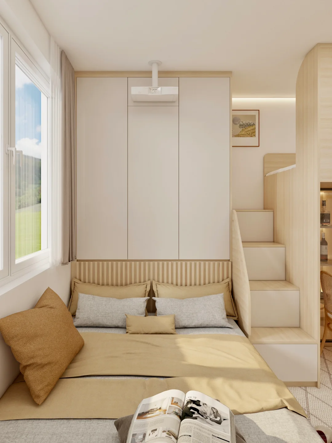 香港14m²公屋?一室改两床住下一家三口人