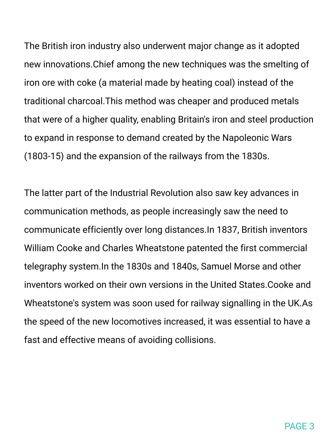 雅思阅读The Industrial Revolution