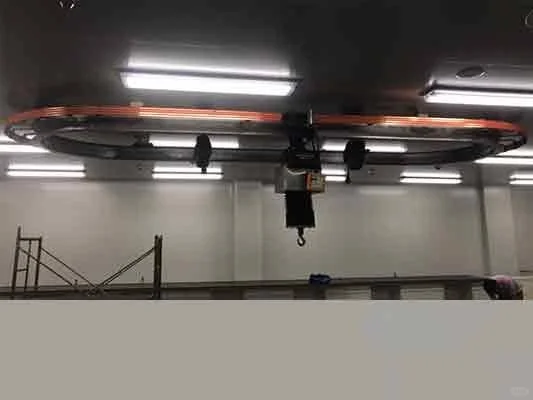 锂电池单轨吊 | 正负极材料车间洁净行