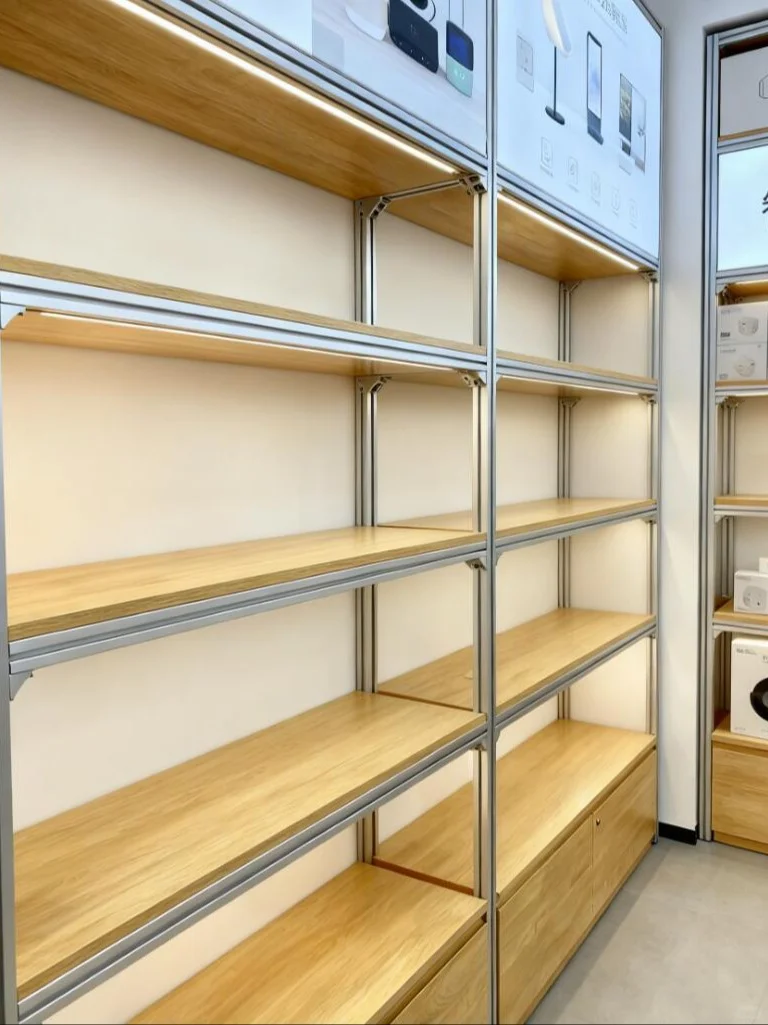 智能家居店陈列架|这展示架把科技感与质感