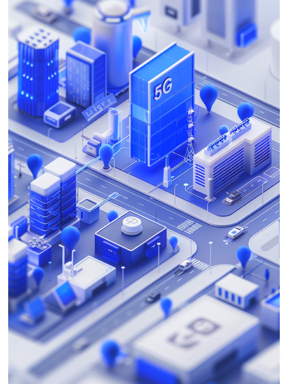 通信 | 91 Midjourney 科技城市5G场景3D