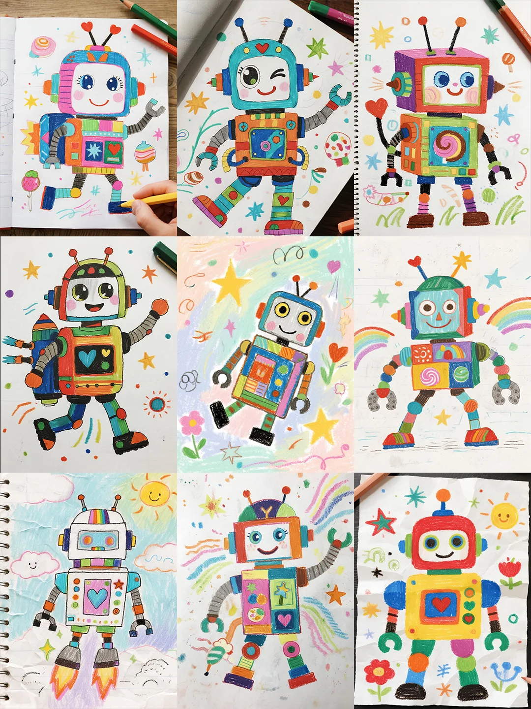 儿童创意手绘机器人