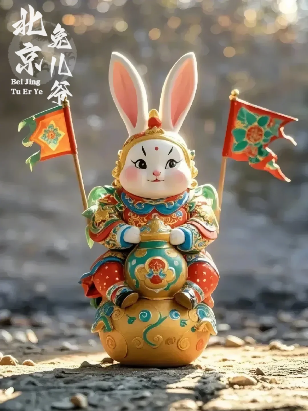 非遗泥塑丨北京兔儿爷