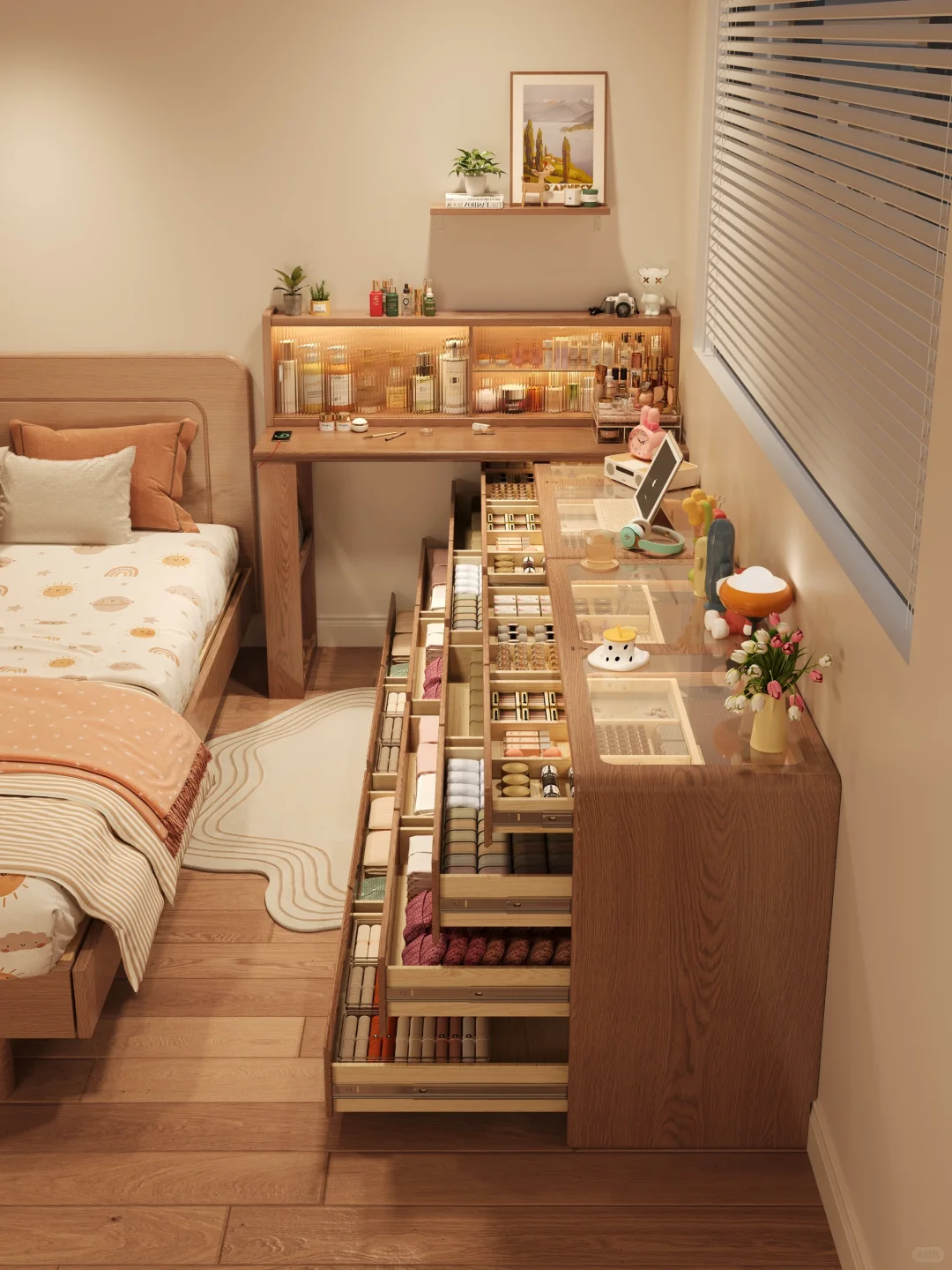 一不小心?加了个柜子就成了半包围卧室了