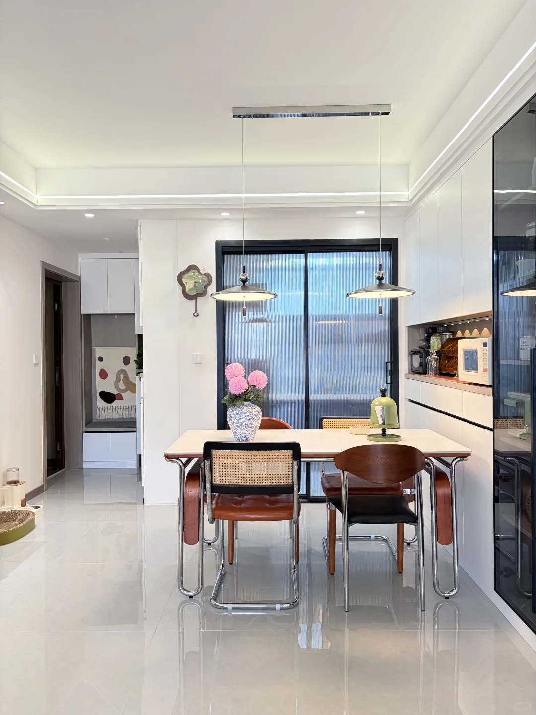 85㎡小户型,客餐厅一体就这样布置吧~