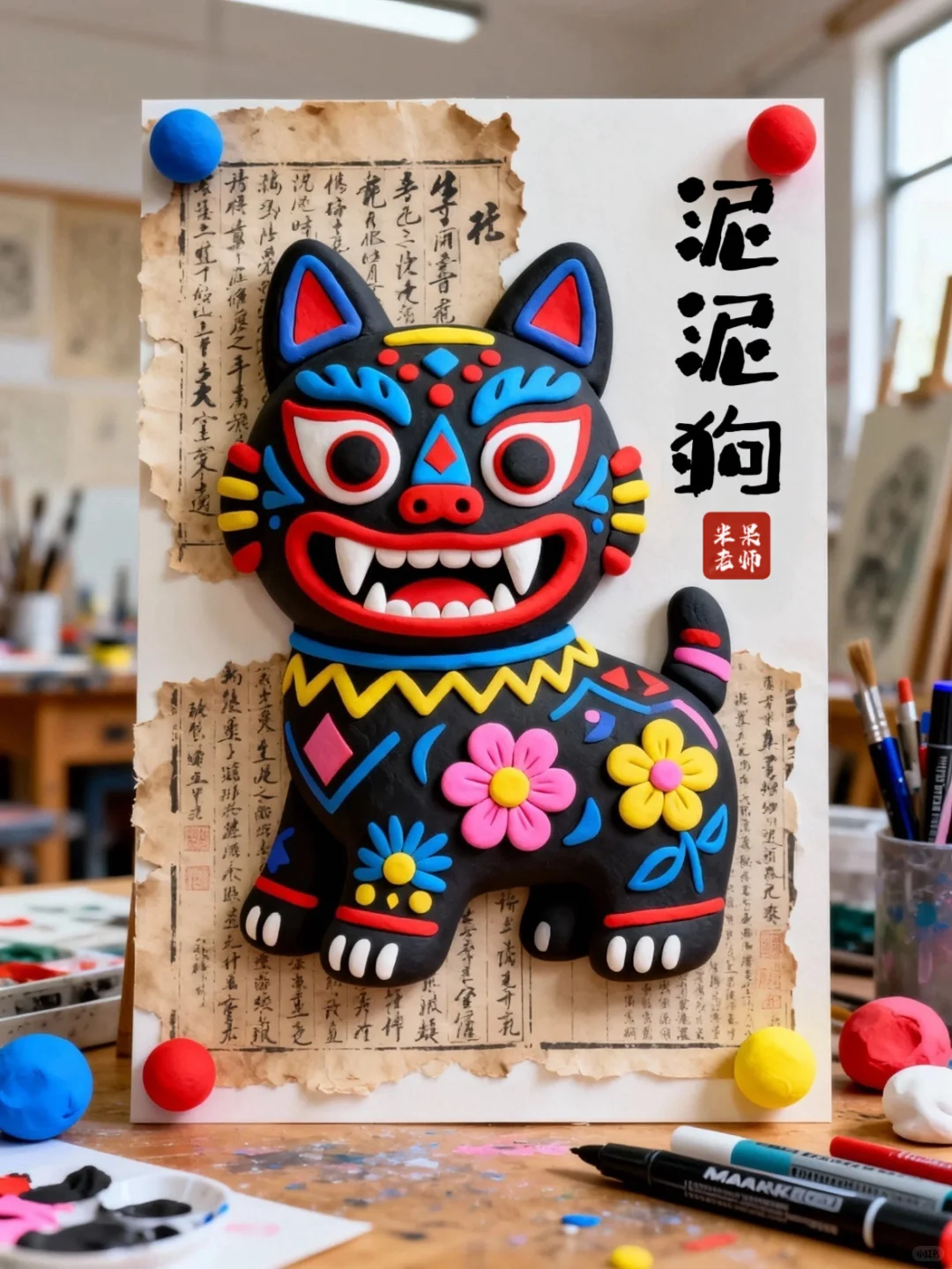 泥泥狗手工?非遗美术课件