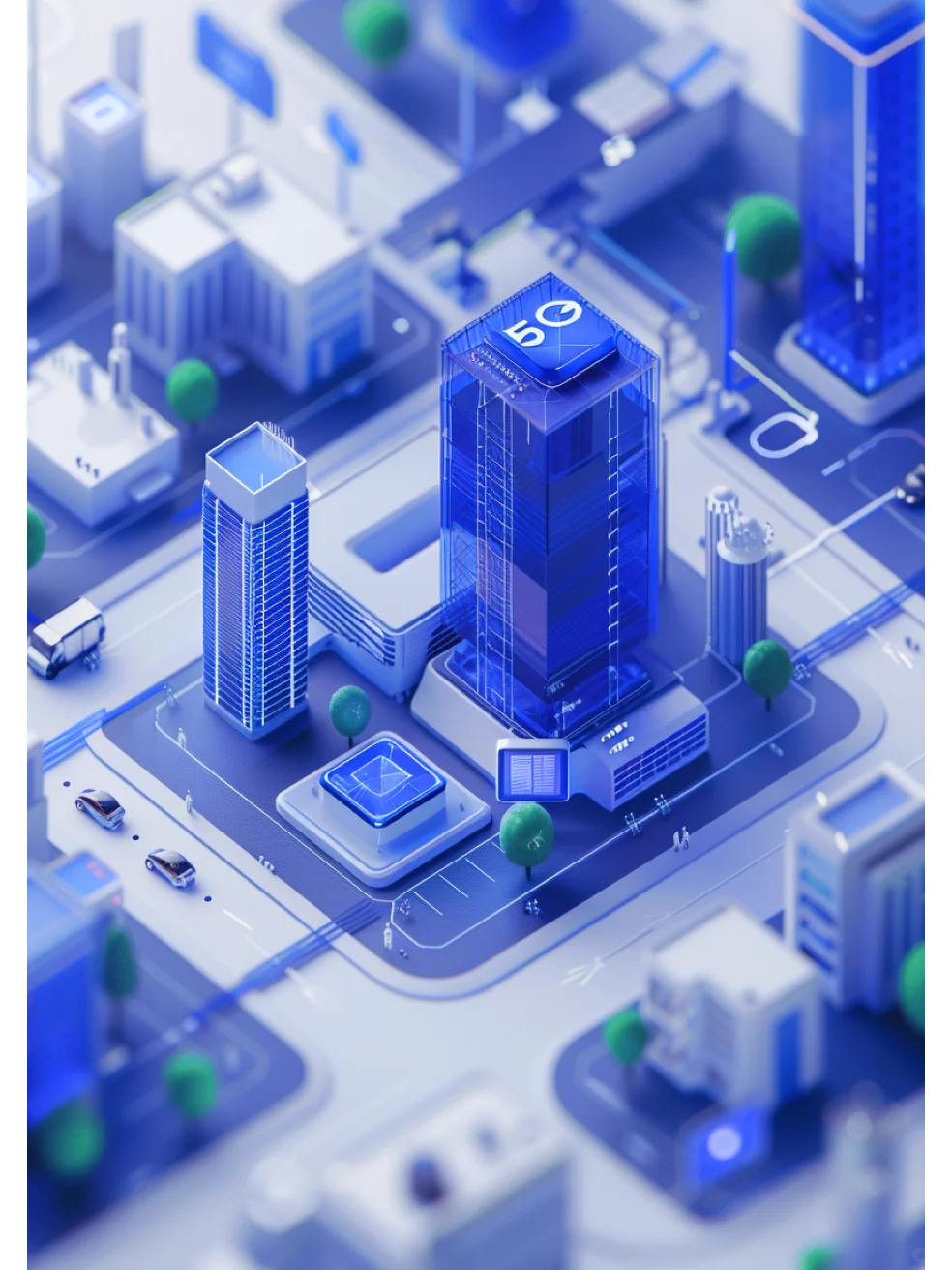 通信 | 91 Midjourney 科技城市5G场景3D