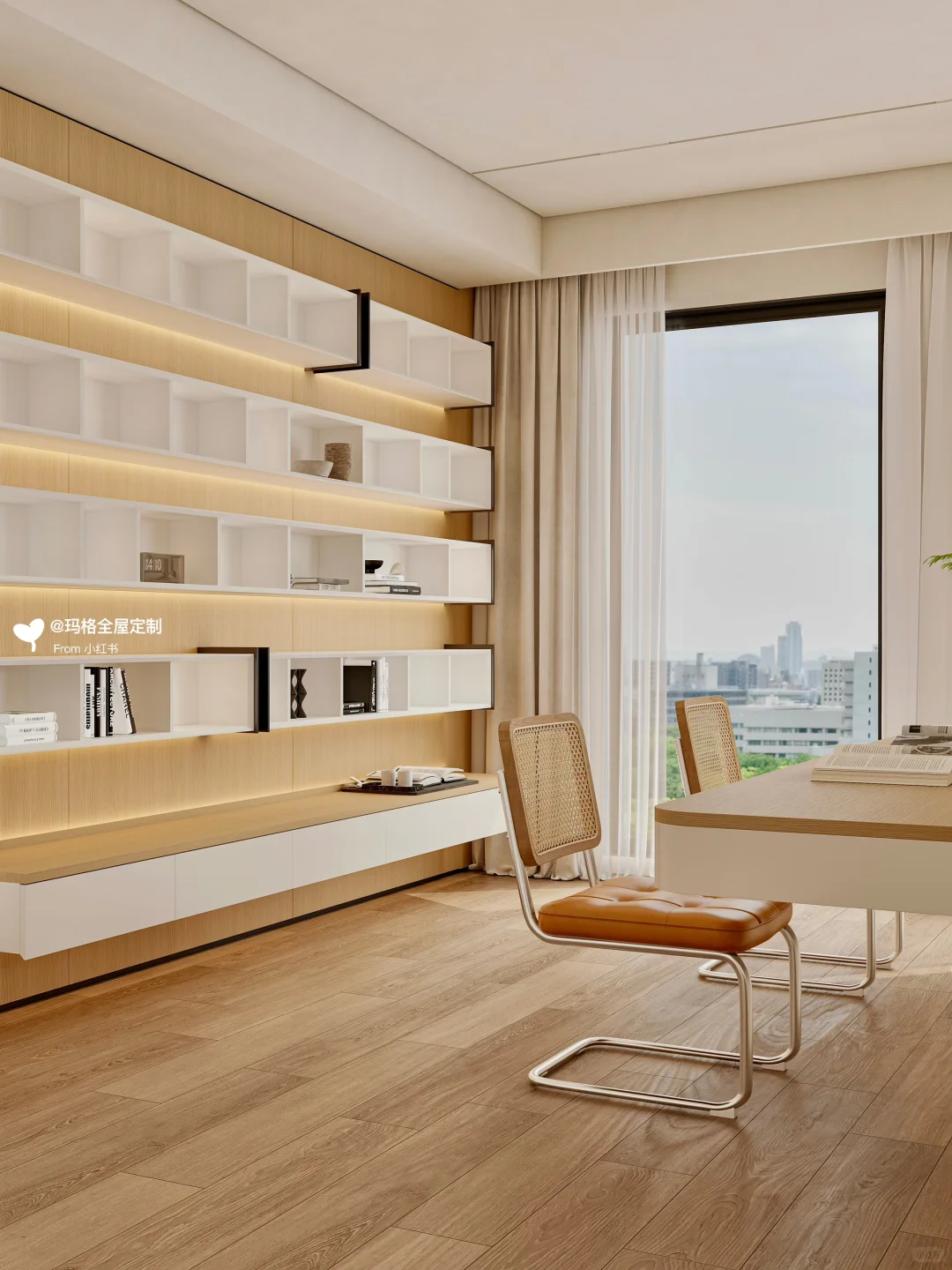 小户型都来抄原木极简风!大平层既视感?