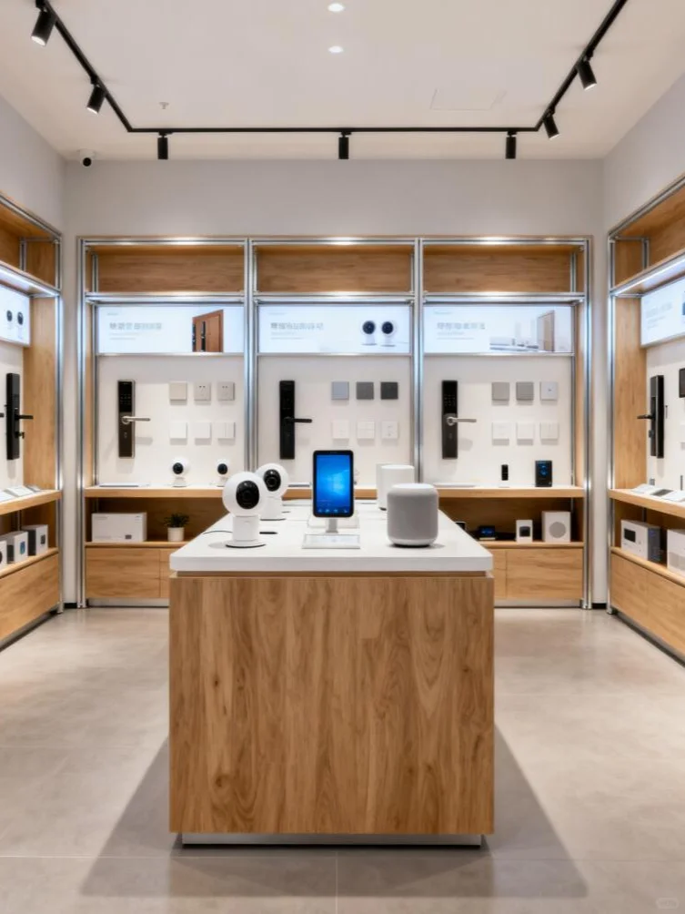 智能家居店陈列架|这展示架把科技感与质感