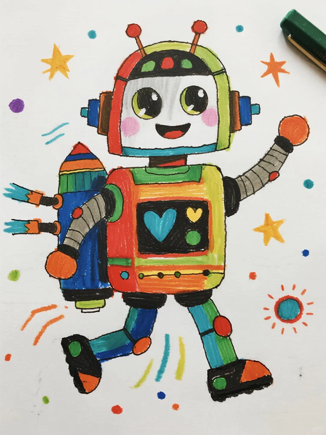 儿童创意手绘机器人