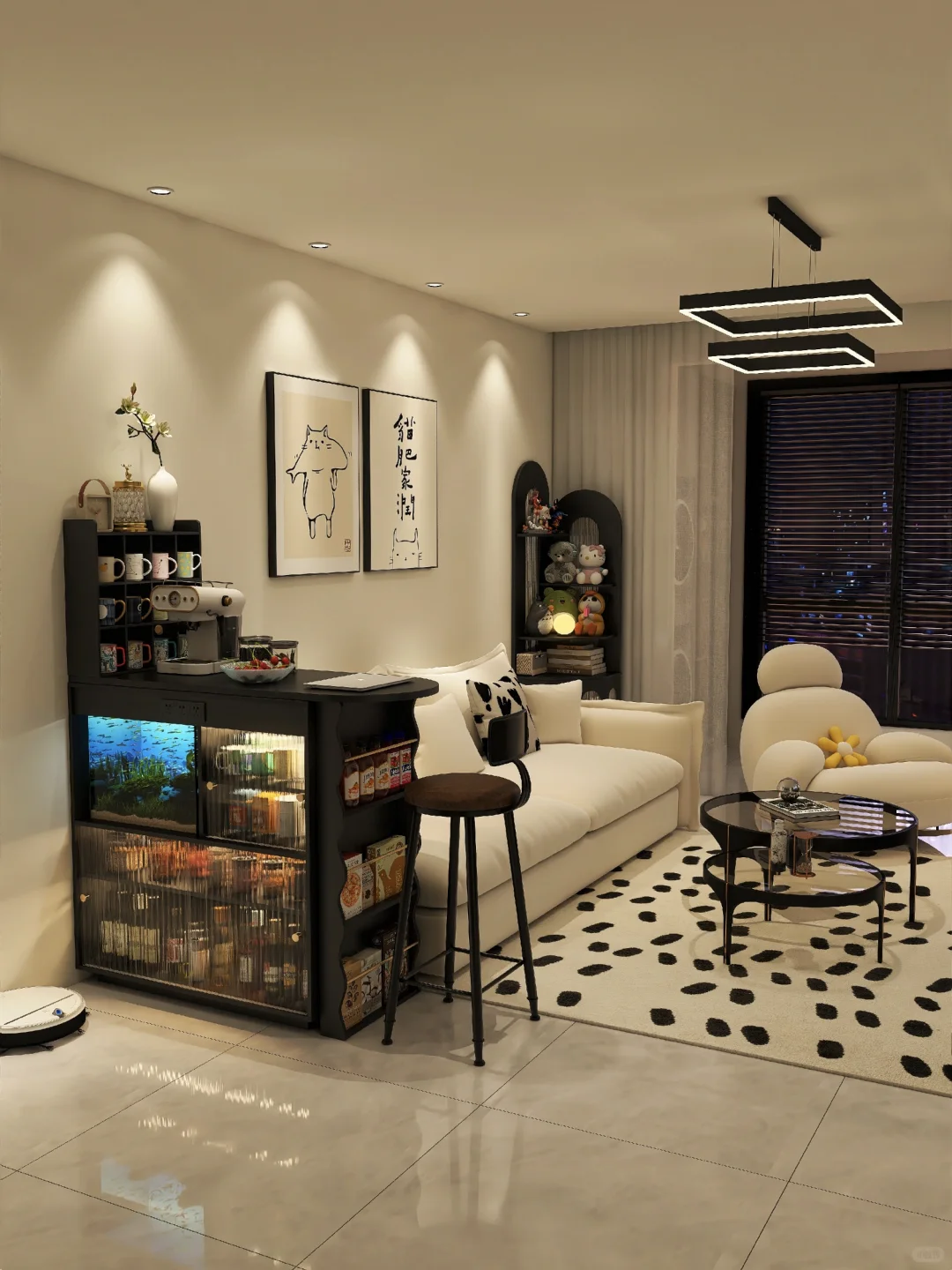 谁懂啊❗️沙发边放个吧台，客厅瞬间高级了