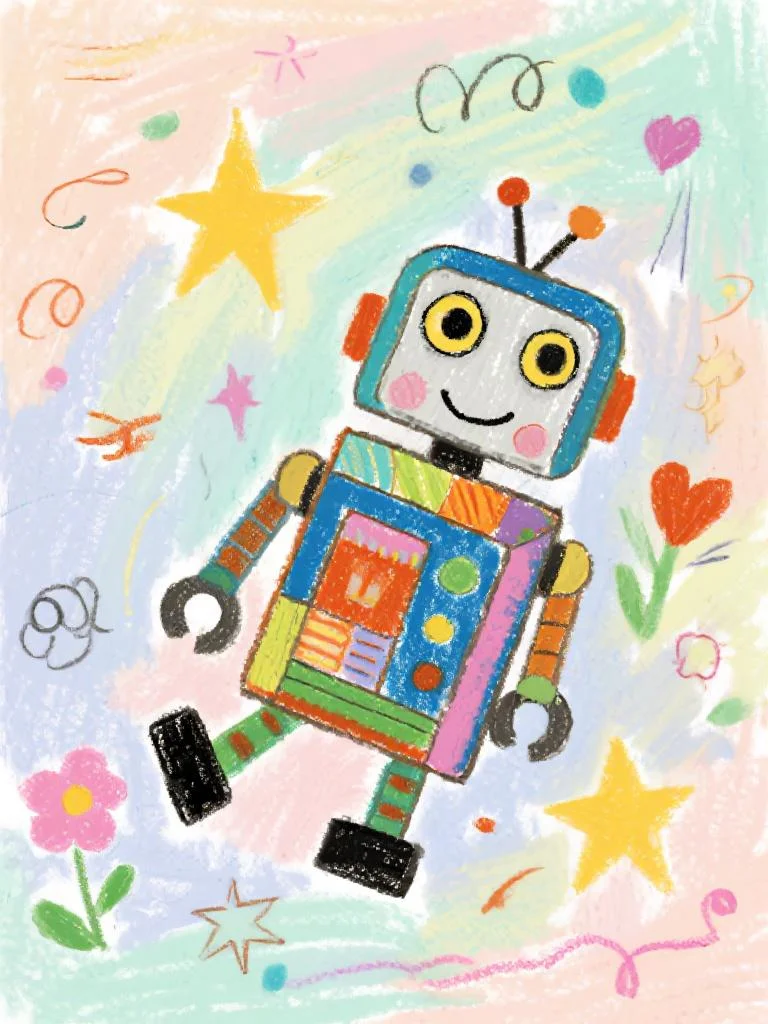 儿童创意手绘机器人