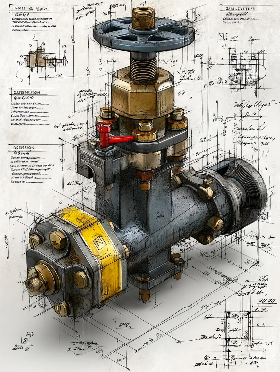工业闸阀 设计手稿
