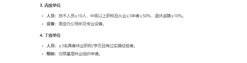 我们单位能申请哪个级别的林业调查设计规划