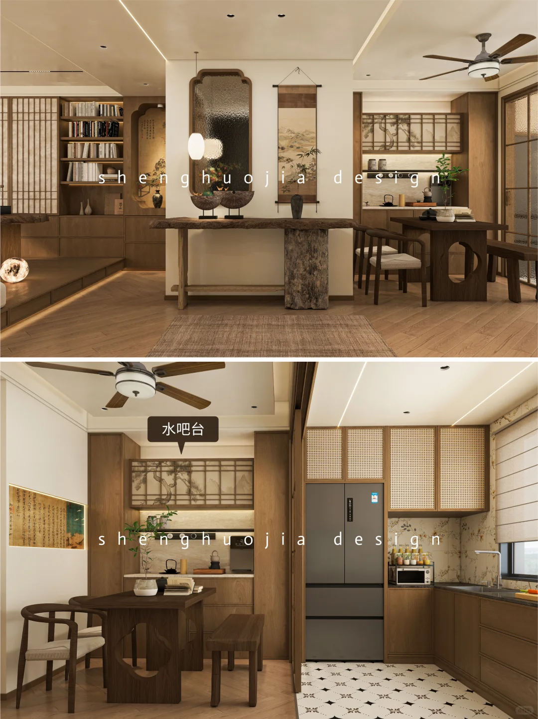 拆墙换下沉客厅+书房,业主说空间利用赚翻