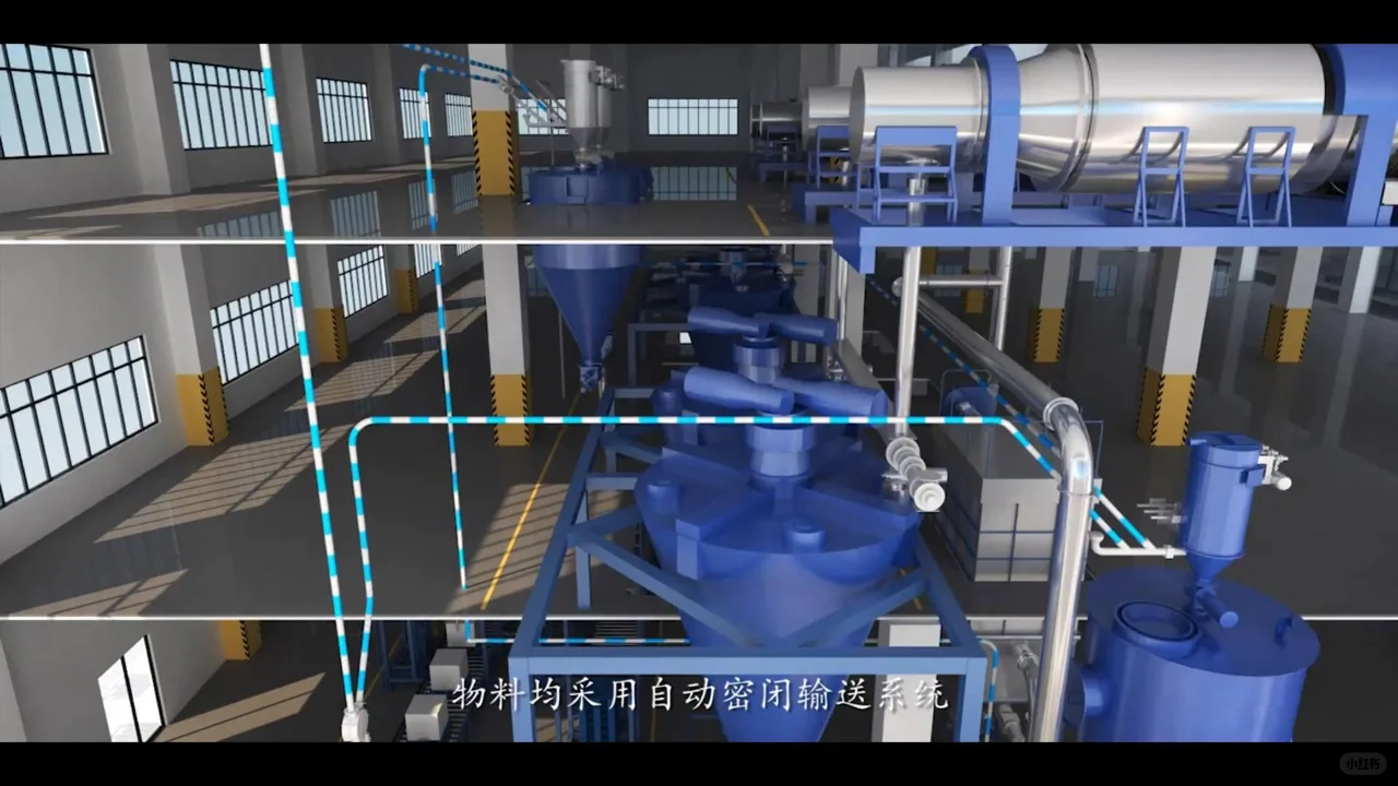 国内磷酸铁自动化智能生产线工艺流程